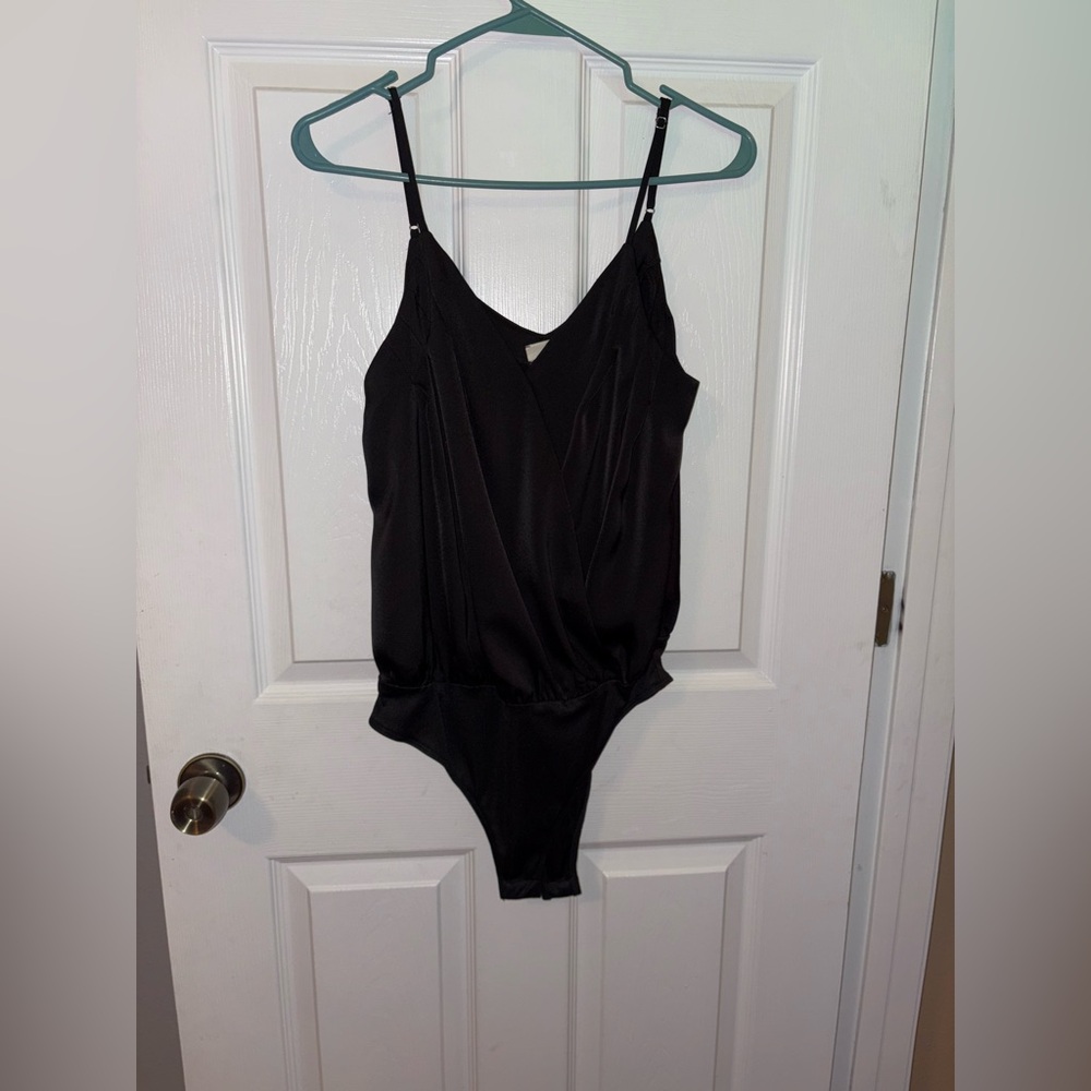 Entro Black V-Neck Bodysuit